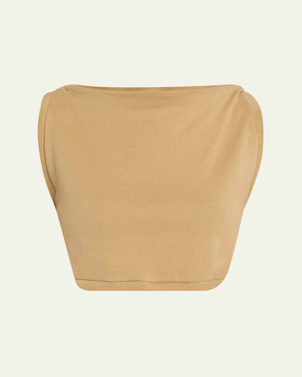 Mae Cropped High-Neck Top